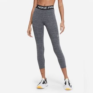 Nike Pro 365Women's Mid-Rise Cropped Mesh Panel Leggings size S